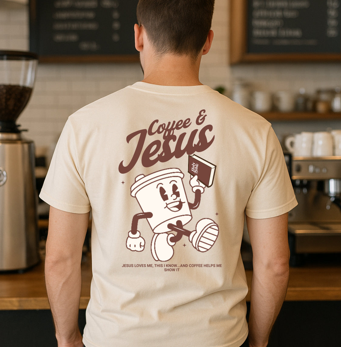Coffee and Jesus Christian T-Shirt | Faith + Lifestyle Bella Canvas Tee